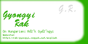 gyongyi rak business card